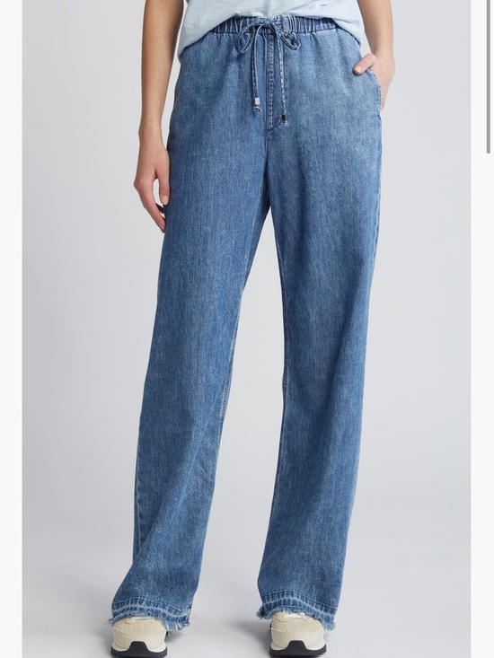 rag & bone Denim - rag & bone Blue Wide-Leg Drawstring Jeans